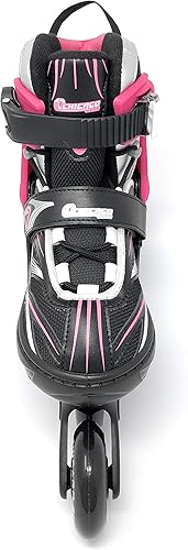 Miniatura 3 de CHICAGO Skates Patines en línea ajustables para niñas - Tallas medianas J13-4 - Rosa Negro/Azul,Negro/Rosa