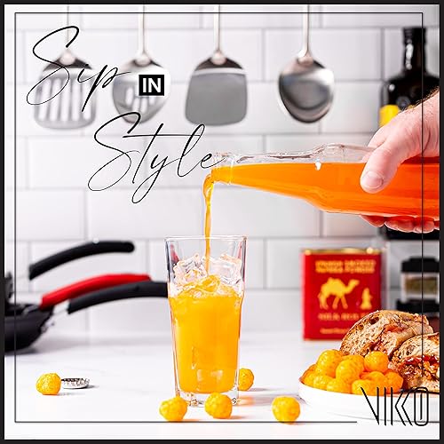 Miniatura 5 de Vikko Vasos para beber, juego de 12 vasos de jugo de 9.5 onzas, vasos de cocina gruesos y resistentes, vasos de vidrio altos aptos para