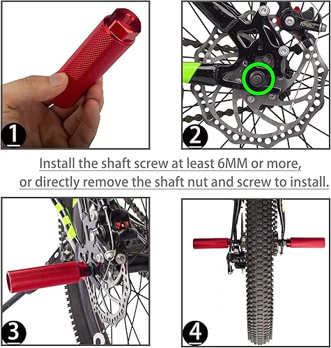 Miniatura 2 de PEQUEÑA ESTRELLA Bicicleta Pegs 2 Unids Aleación De Aluminio Antideslizante Plomo Pie Bicicletas Clavijas 38 pulgadas Ejes
