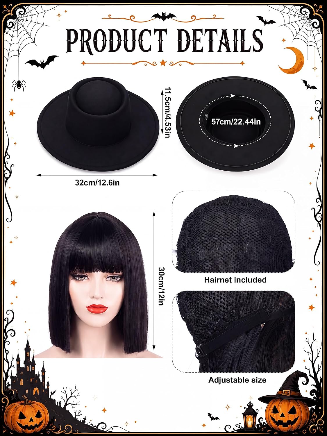 Skicuff 7 Pcs Halloween Unidentified Hacker Revenge Costume Set for Adult