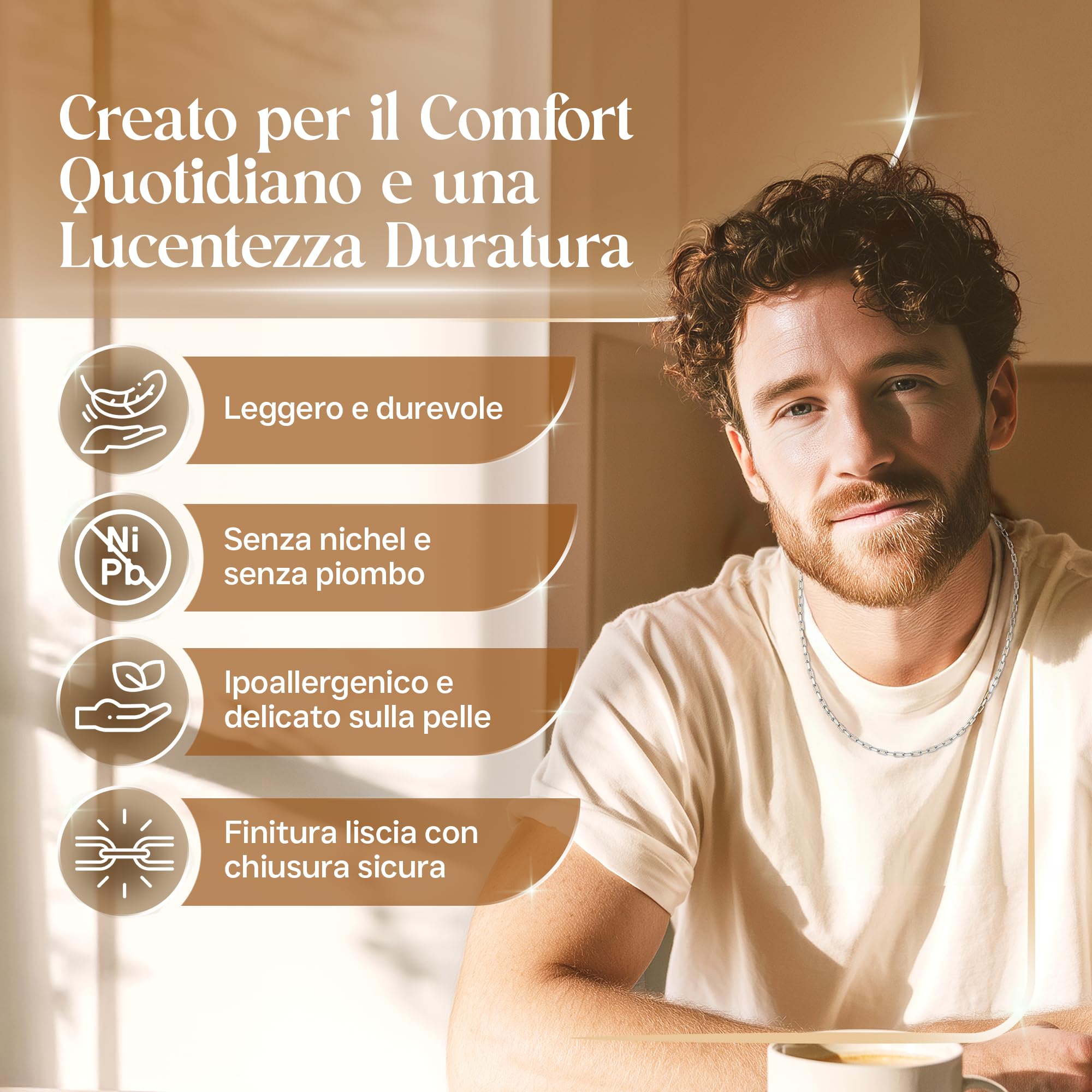 QUADRI - Collana Uomo e Donna Argento 925 - Idea Regalo - Made in Italy | per Compleanno, Anniversario, San Valentino