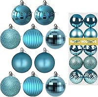 Vista 133 de Esferas de Navidad plateadas grandes de 4 pulgadas, inastillables, adornos colgantes para árbol de Navidad, cumpleaños, Halloween, fiestas