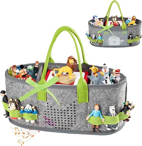 Estuche de transporte de fieltro mejorado para el juego de iniciación de Toniebox, figuras de Tonies, personajes de Tonies, funda Tonie,