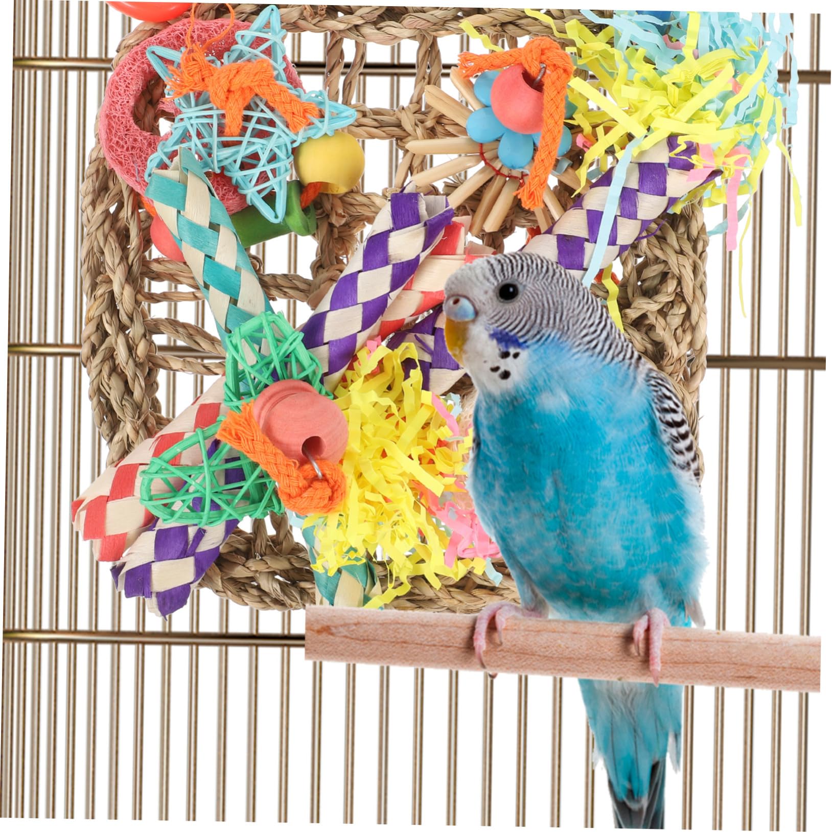 3stücke Vogelspielzeug Für Papageien Edles Geflochtenes Kletterseil Mit Haken Für Vogelkäfig Beschäftigung Für Sittiche Nymphensittiche Und Conures Strapazierfähig Und