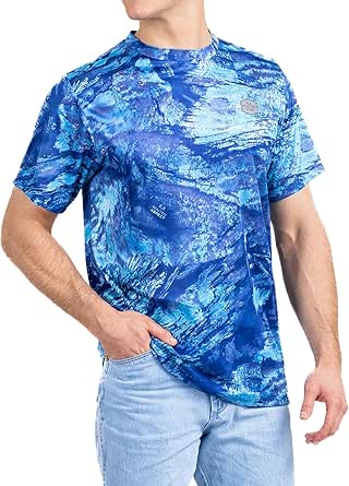 Palmyth Men's Fishing Shirt Short Sleeve Sun Protection UV UPF 50 SPF T- Shirt 1908 - View #12