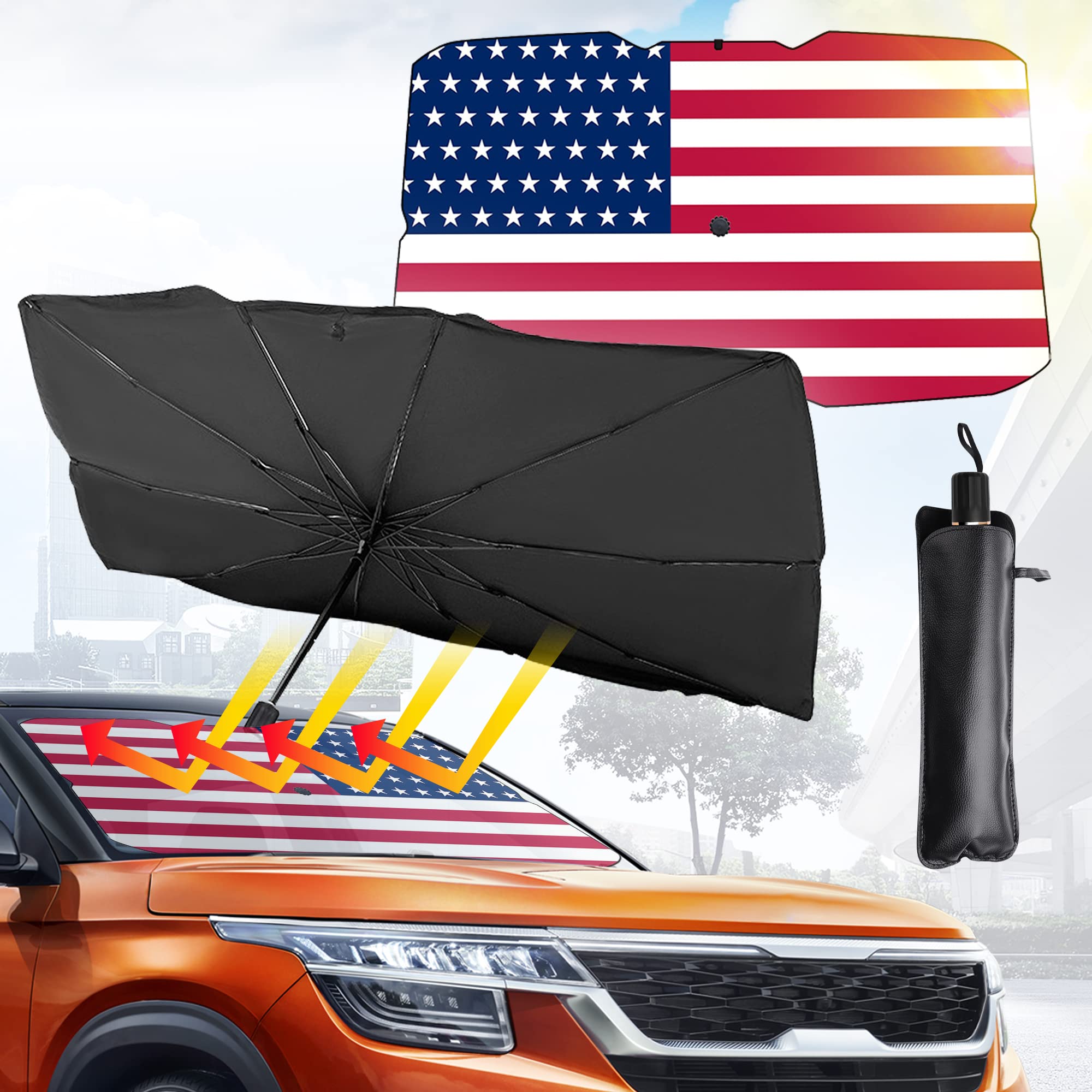 Buy Ankuka Car Windshield Sun Shade Umbrella, Blocks UV Rays Reflecting