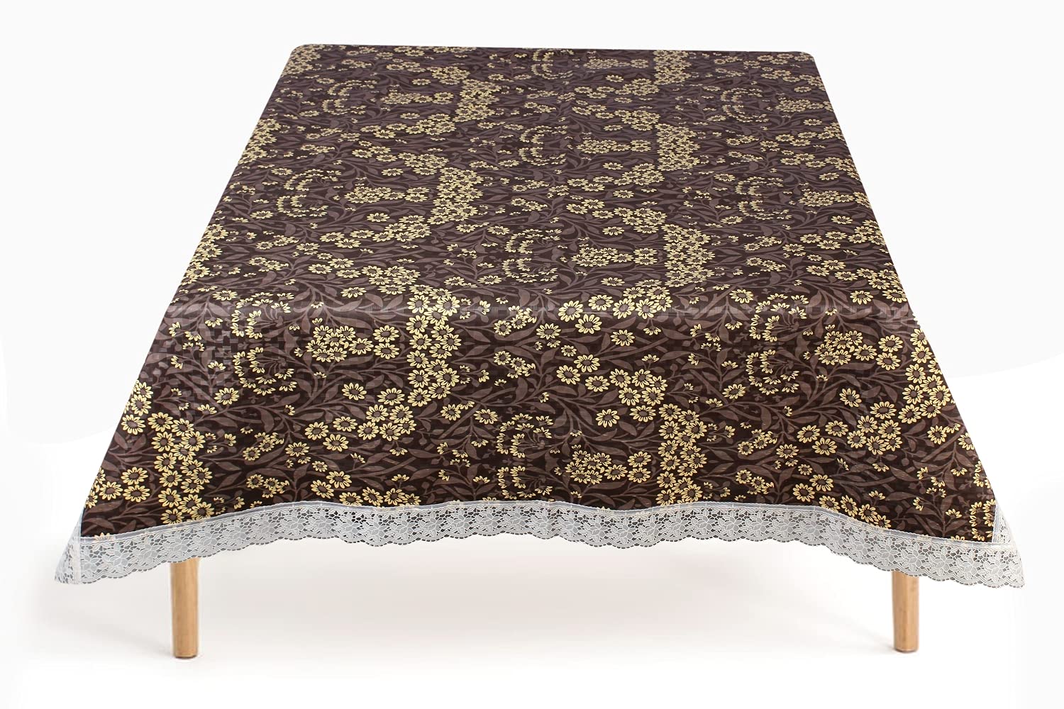 The Furnishing Tree Waterproof Square Shaped 4 Seater Printed Dining Table Cover Size 60x60 inches with White Border Lace (B09BTYNRFM) Amazon Price History, Amazon Price Tracker