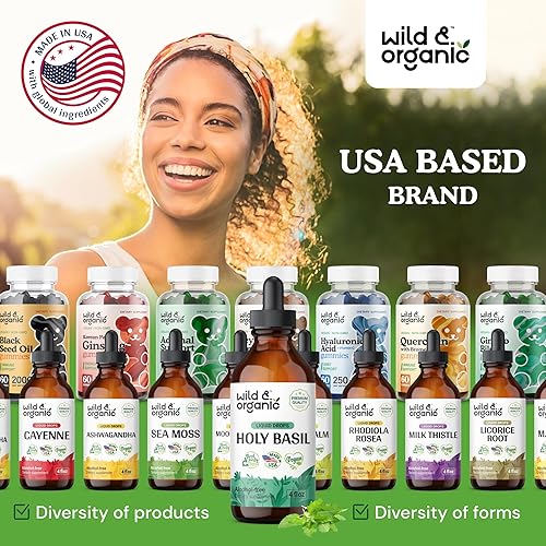 Miniatura 9 de Tintura de albahaca sagrada  Extracto líquido orgánico de hoja de albahaca sagrada  Suplemento de gotas veganas sin alcohol  4 onzas líquidas