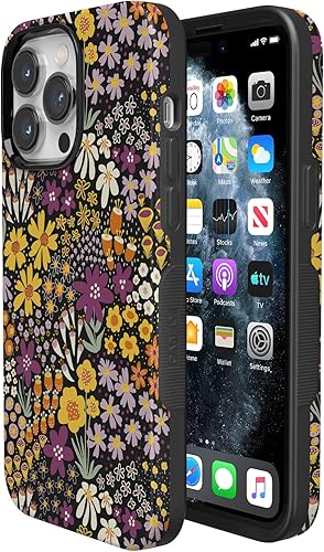Miniatura 4 de Casely - Funda para iPhone 14 Pro Max, compatible con MagSafe, Falling for You, Funda floral ciruela