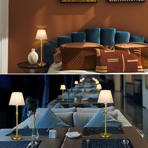 Miniatura 8 de Cordless Table Lamp Portable Small LED Touch Lamp with Dimmer, 18" 2700K Rechargeable Battery Light for Bedside, Dining Room, Bedroom Lamp, Patio,