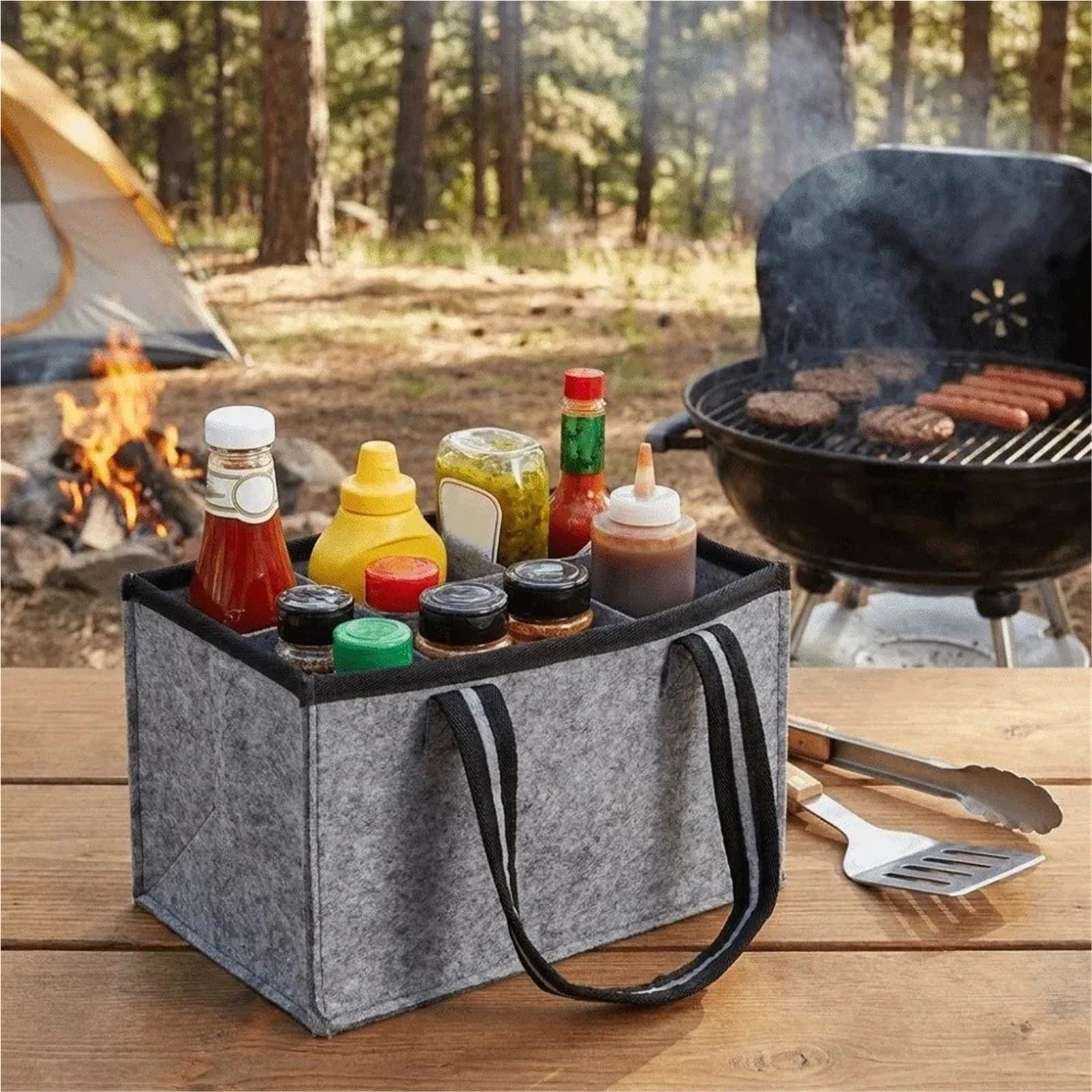 Soporte for Bolsa De Mano for Botella Vino Fieltro, 2 Piezas con Asa