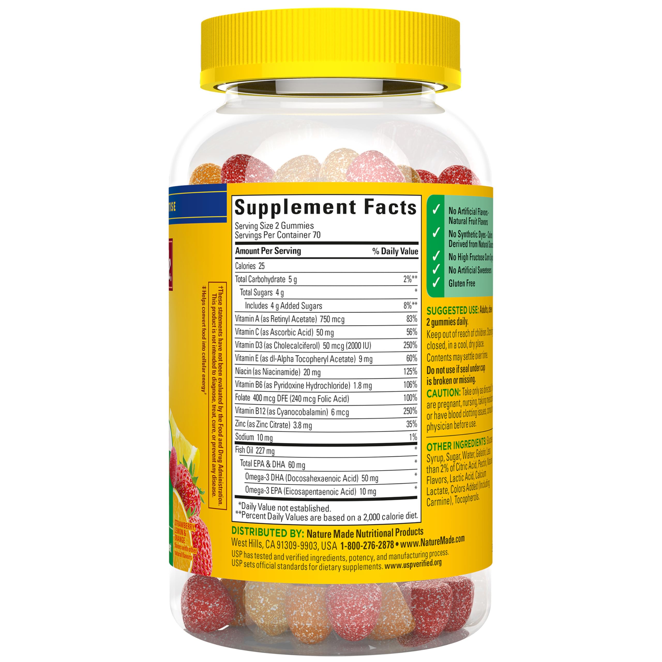 Nature Made Multivitamin + Omega-3, Multivitamin Gummies for Adults, 140 Ct — Amazon image 11