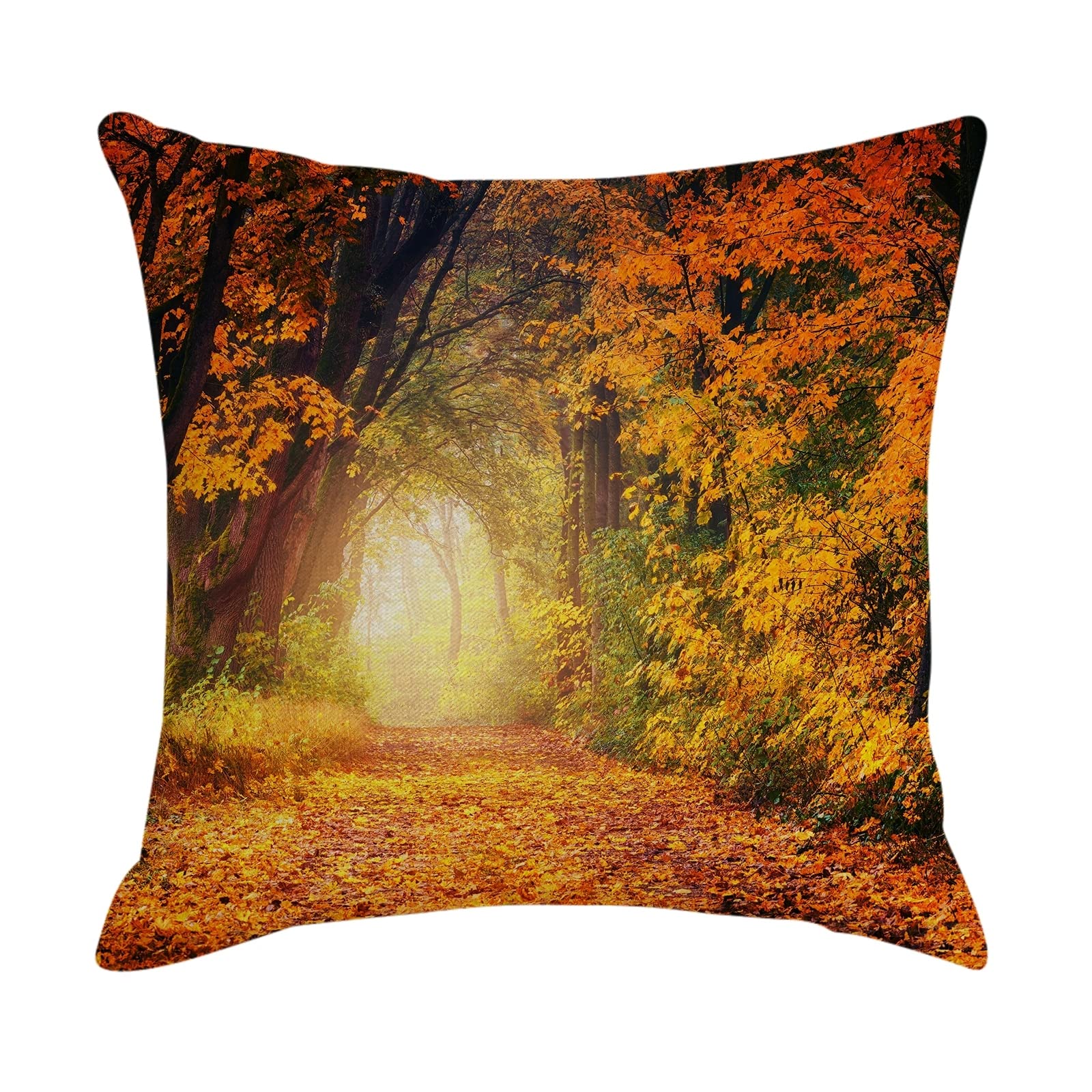 Juego de 4 fundas de almohada de 50 x 50 cm, fundas de cojín de asiento de jardín, color amarillo y verde, funda de almohada de lino para sala de estar, sofá y dormitorio