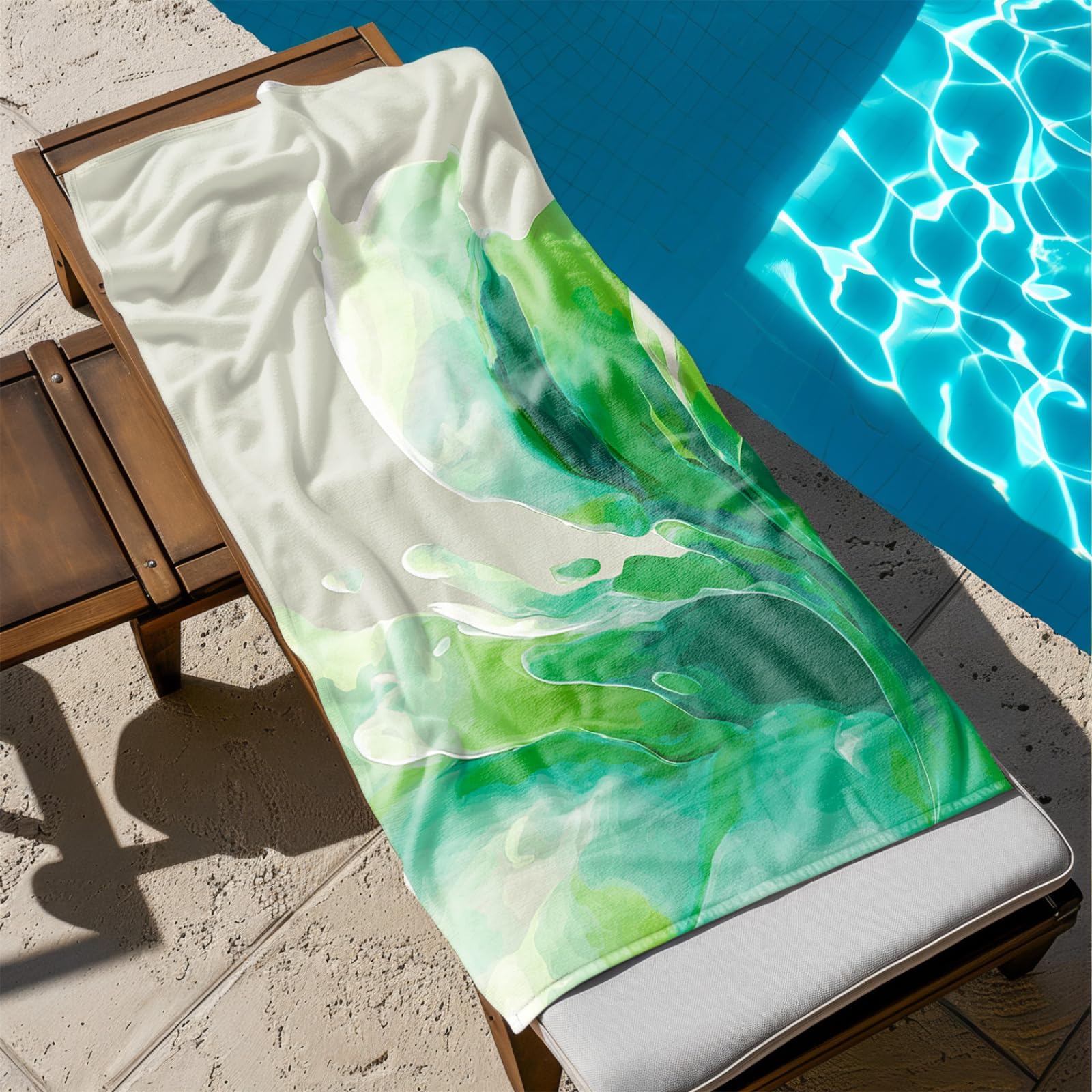 Générique Serviette de Plage 90X180 Modèle Vert Pomme