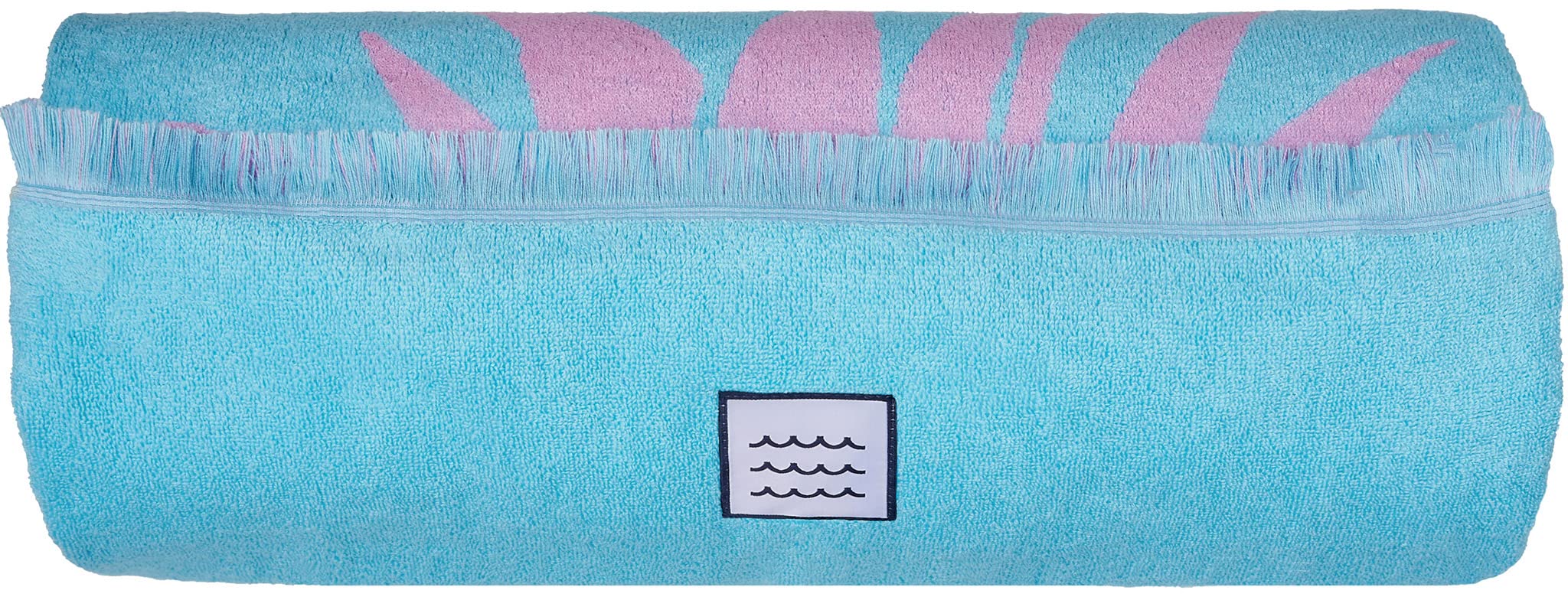 Strandhandtuch Ananas, Strandtuch - XXL 100x180 groß, Türkis, Pink - 100% Baumwolle, Zertifiziert, nachhaltig produziert in Portugal
