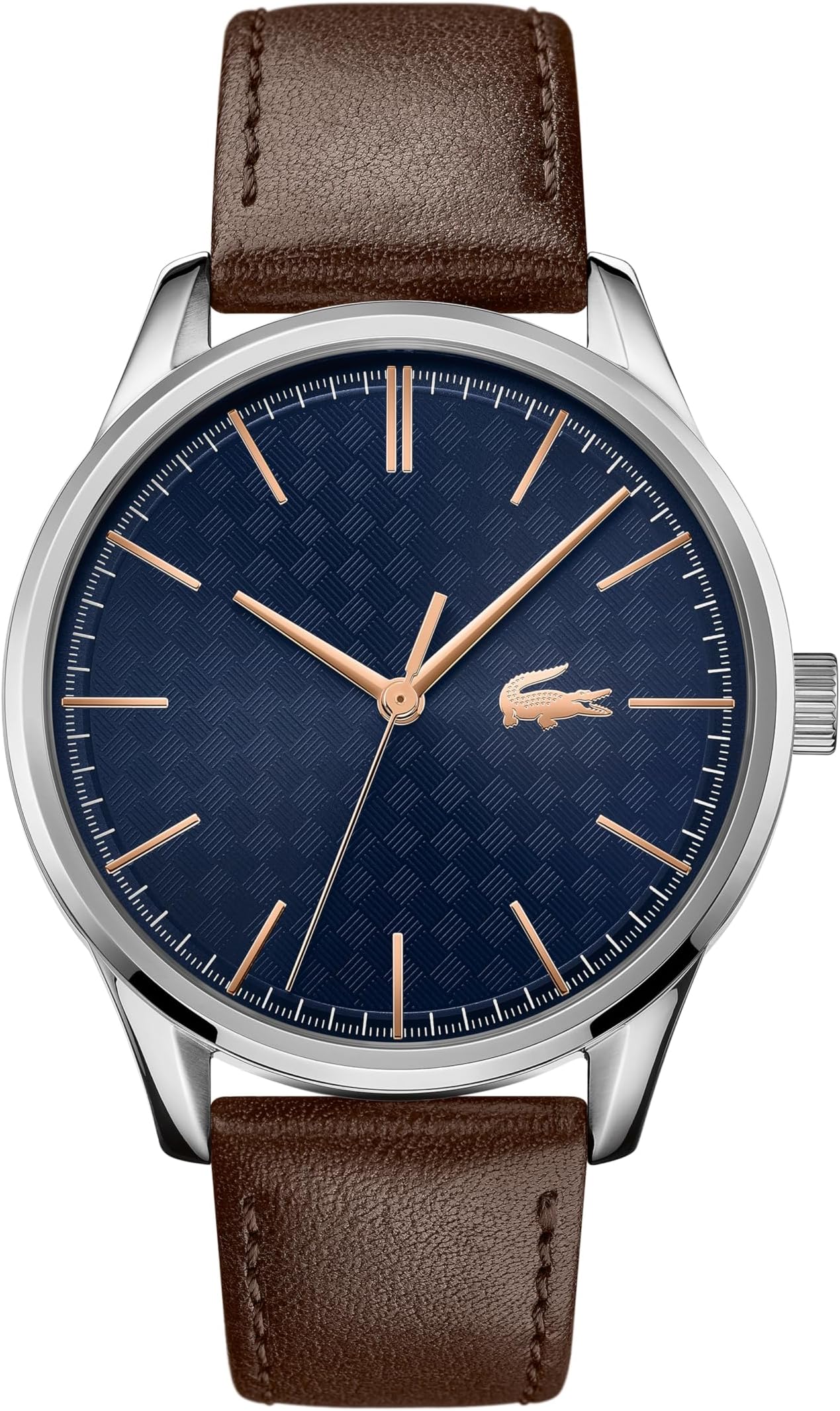 Analogue Quartz Watch for Men Vienna Collection with Brown Leather Strap - 2011046