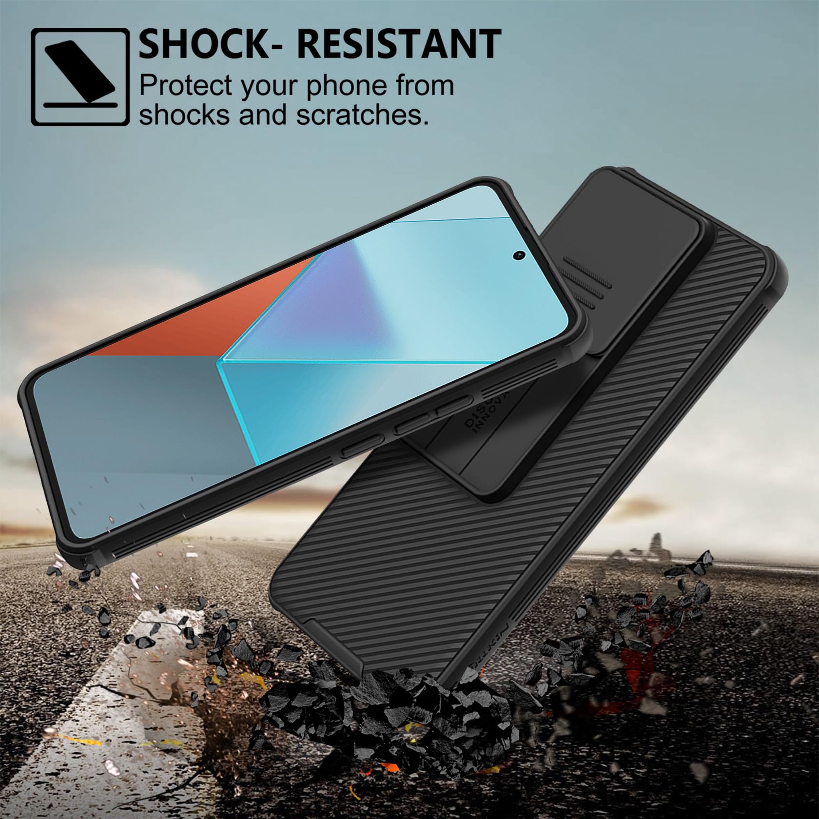 AROYI Cover Compatibile con Xiaomi Redmi Note 13 Pro 5G(Non per 4G), Cover Xiaomi Poco X6 5G Protezione Fotocamera Anti Graffio Hard PC Custodia per Xiaomi Redmi Note 13 Pro 5G (6.67") - Nero