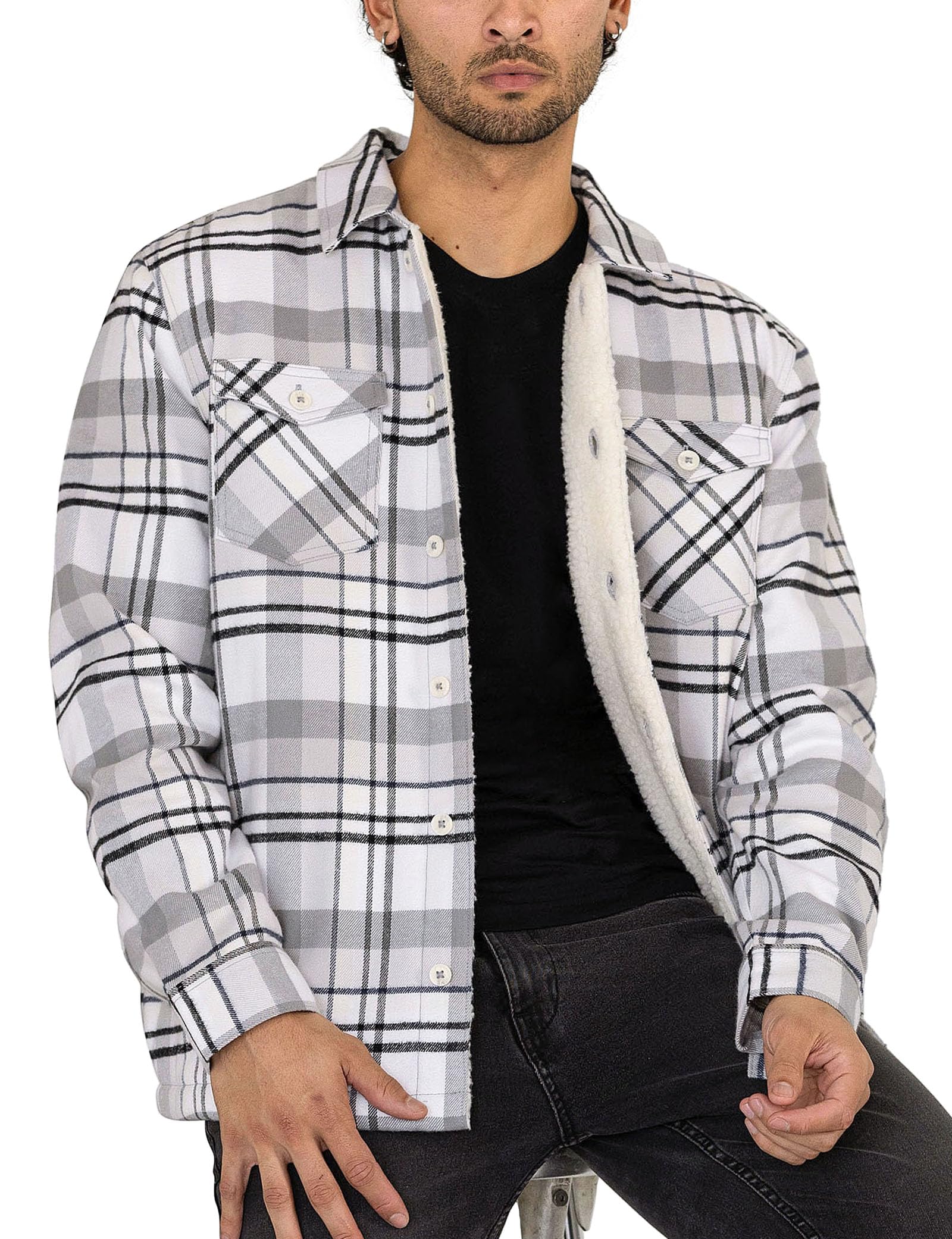 Enorsia - Men's Lined Jacket - White - S