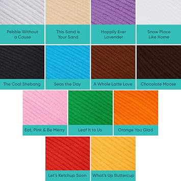 Woobles Easy Peasy Yarn for Beginners - Crochet & Knitting Yarn - Medium #4 Worsted - Cotton-Nylon Blend