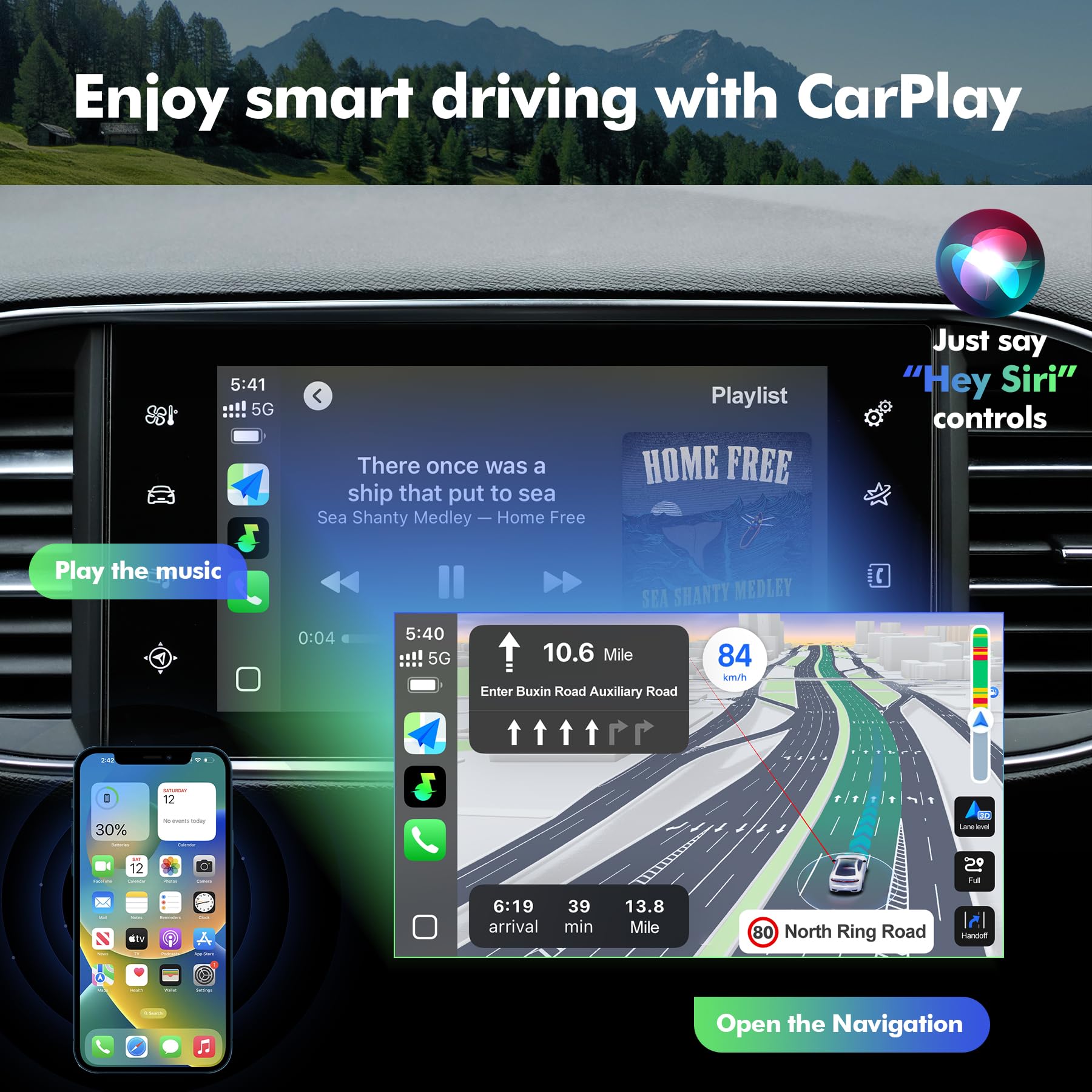 Bezprzewodowy zestaw modułów samochodowych Carplay & Android do Peugeot & Citroen Picasso (Smeg & MRN System) DS4 DS3 308 508 208 2008 3008 C4 Mirror Link Navigation OEM Upgrade Camera Audio