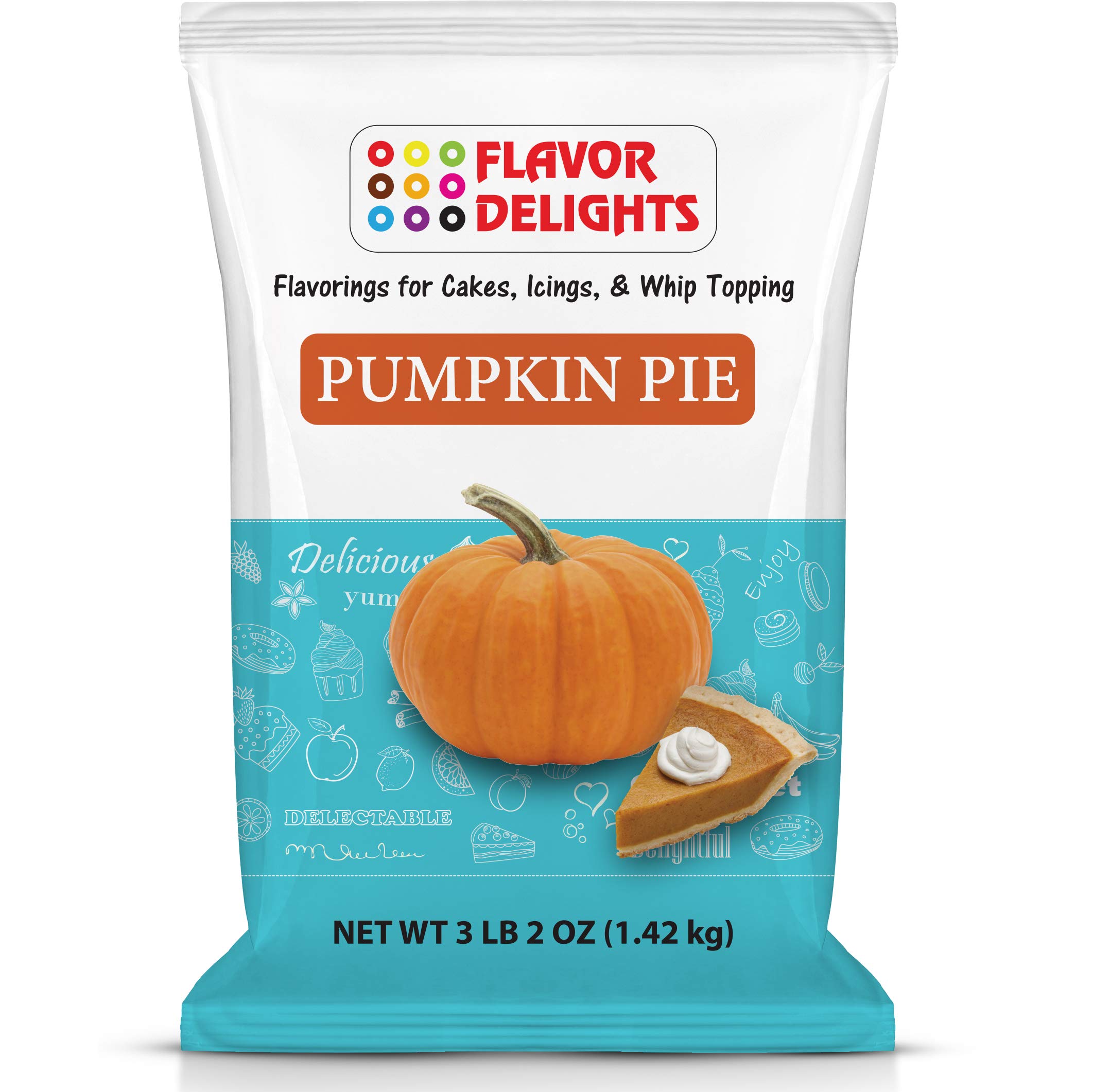 Flavor Delights by Angel Specialty Products: Flavored Powder Bakery Mix > Passion Fruit, Pistachio, Pumpkin Pie, Blueberry, Lemon, Coconut, Strawberry (Pumpkin Pie, 3.12 Pound Bag)