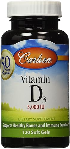 Miniatura 10 de Carlson Vitamina D3 5000 UI Salud ósea 360 geles blandos