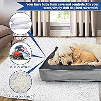 Vista 5 de Funda de cama para perro, fundas cómodas y silenciosas para cama de mascotas, funda extraíble lavable, funda extraíble de piel sintética, nido