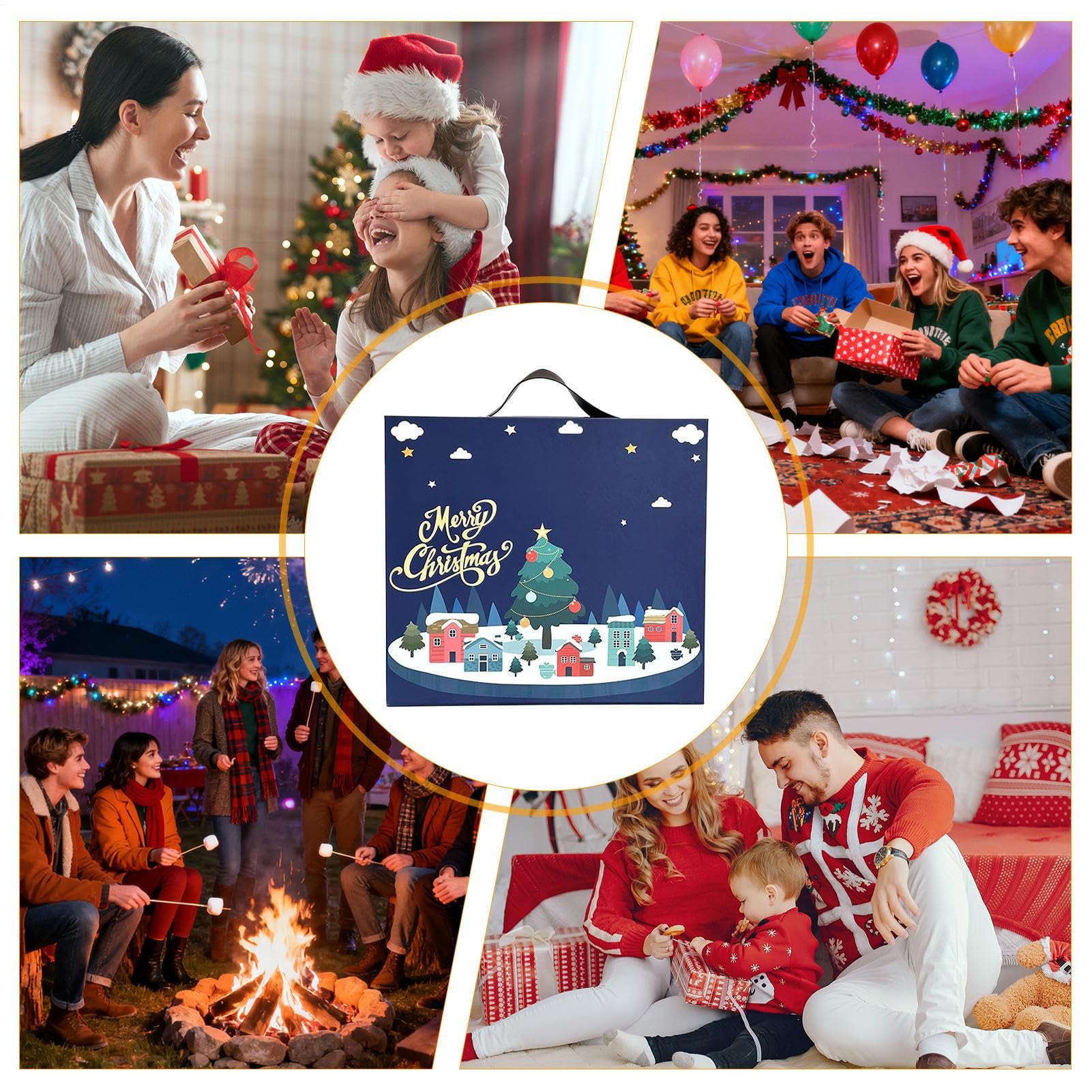 Adventsbox Nachfüllbarer leerer Adventskalender zum Befüllen | Dezember Countdown Kalender für Kinder Mädchen Teenager Erwachsene zu Geburtstagen Weihnachten und anderen
