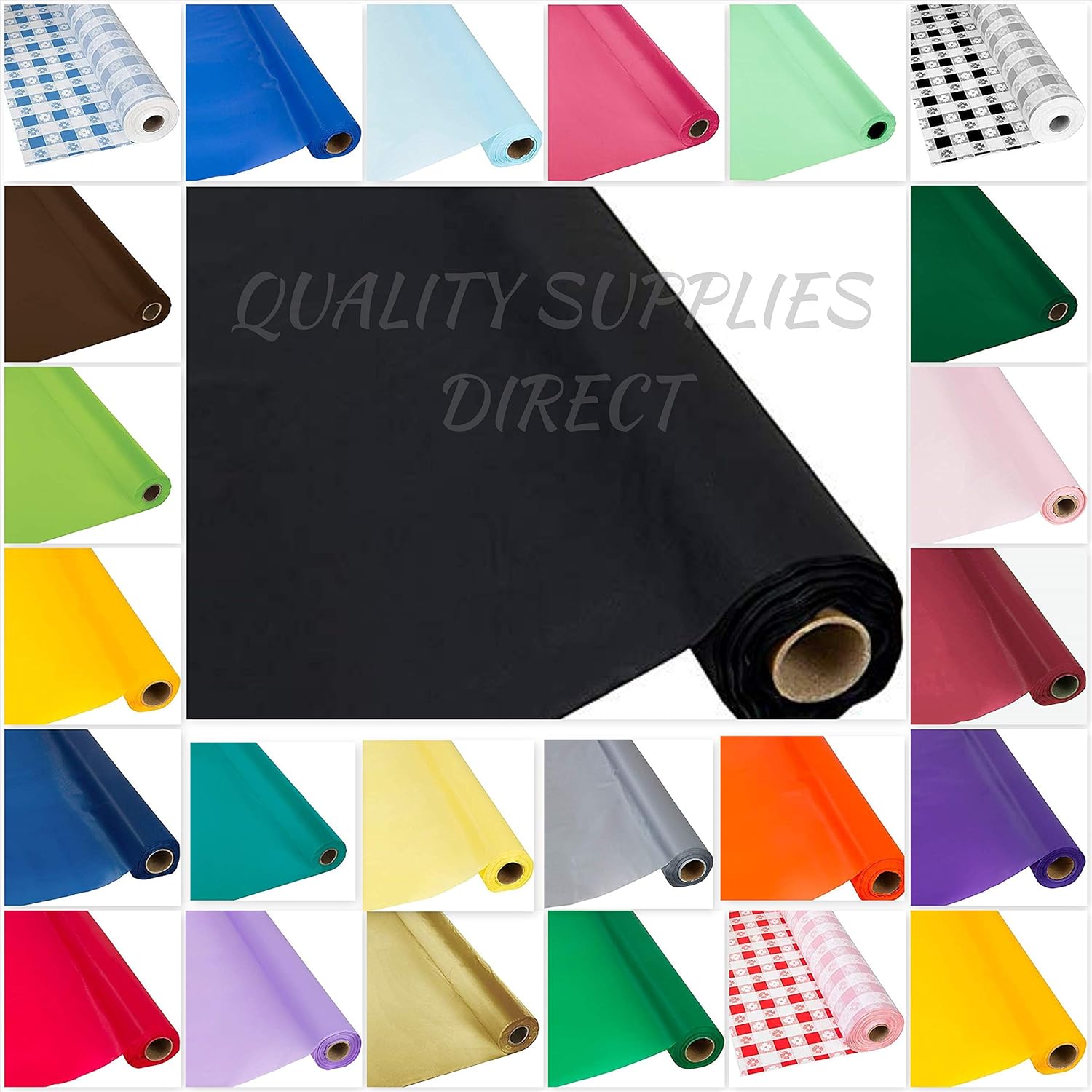 DIY Craft Yellow Plastic Table Cover Roll-300 Feet Long (26 Colors)