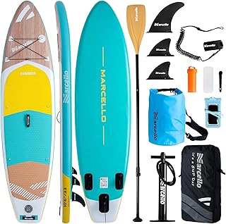 Paddle Board, Inflatable Stand Up Paddle Board，10.6'×33"×6" Ultra-Light SUP Board with Hand Pump, Leash, Repair Kit, Waterproof Phone Case and Backpack