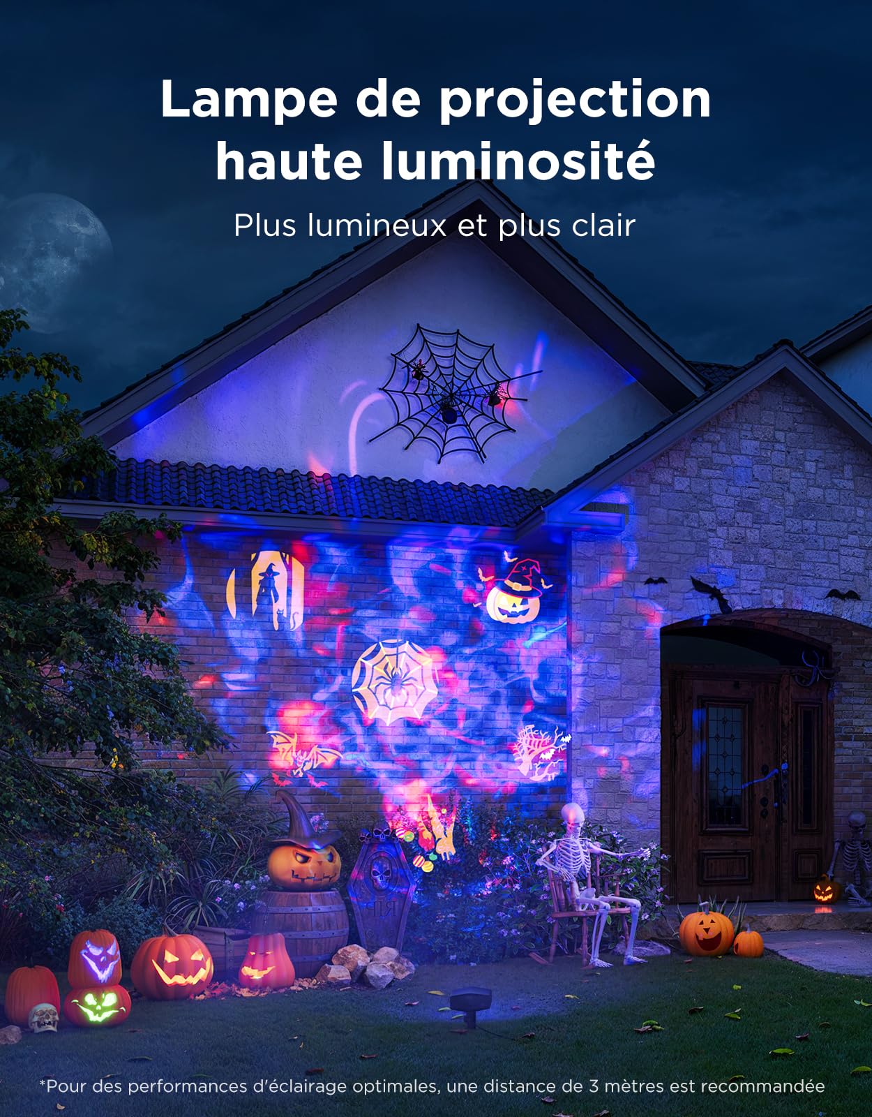 Govee Projecteur de Flocons de Neige Extérieur, Projecteur Intelligent d'ondulations d'eau, Lampe de Jardin étanche, 58 Modes Scène et 20 Images Projetées, Alexa, Matter et Google Assistant Compatible
