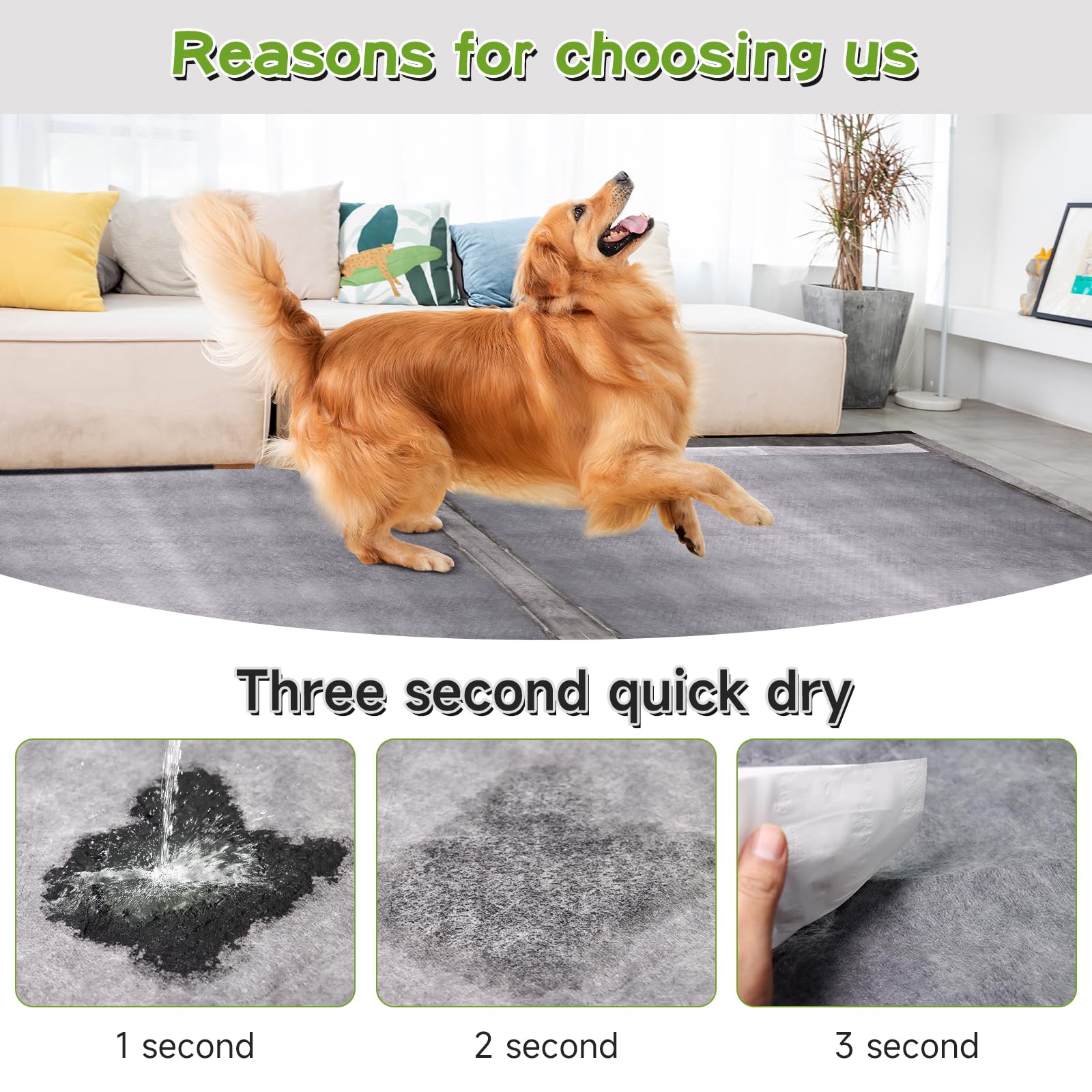 Almohadilla de carbón Activado para Perros de 36 x 36 Pulgadas, 32 Unidades, Extra Grande, súper Absorbente, a Prueba de Fugas y Resistente al Olor, Almohadilla desechable para orina de