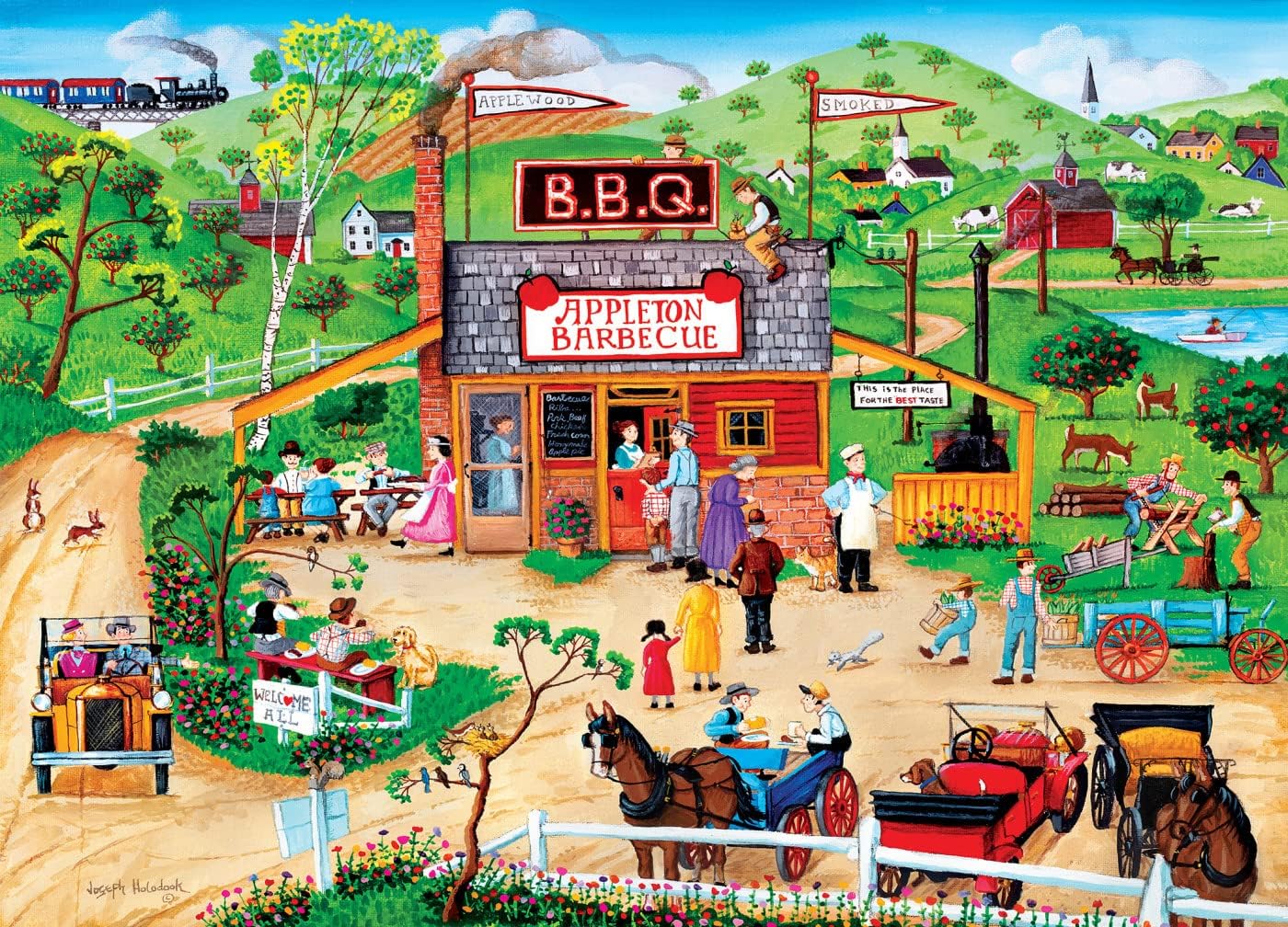 MasterPieces - 1000 Piece Jigsaw Puzzle, Appleton BBQ, Fun for Adults, Family, Kids, 19.25" x 26.75"