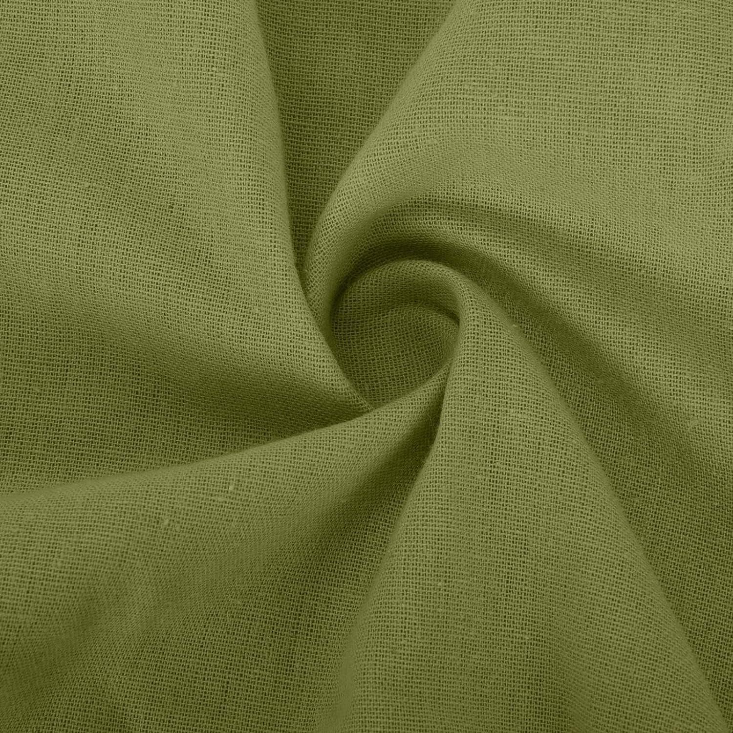 Womens Cotton Linen Midi Dress Summer Beach Casual Dresses V Neck Shift Dress Loose Fit Trapeze Dress - Image 5