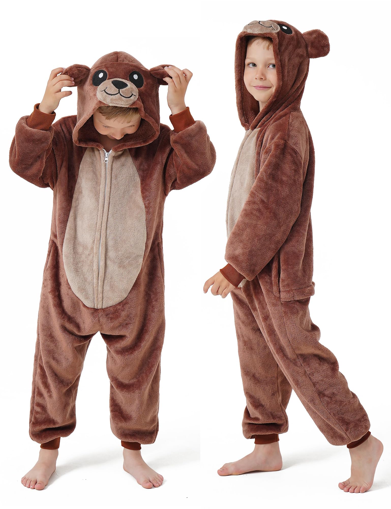 Kids Animal Onesie Halloween Funny Costume Cosplay Pajamas 3-14Y
