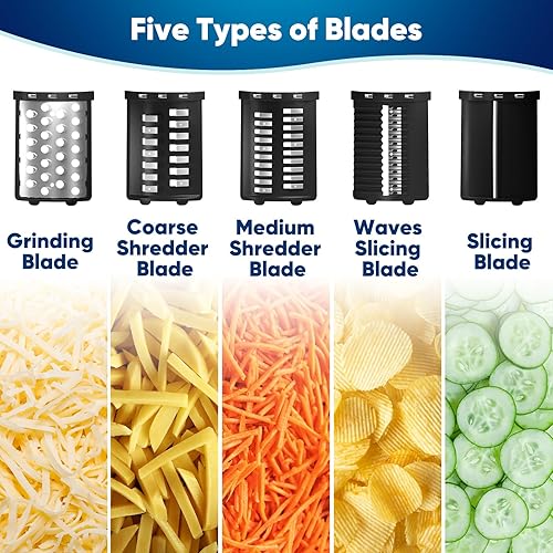 Miniatura 4 de Rallador eléctrico de queso y picadora de carne, cortador eléctrico de verduras 2 en 1 y picadora de carne para cocina, tirador eléctrico de