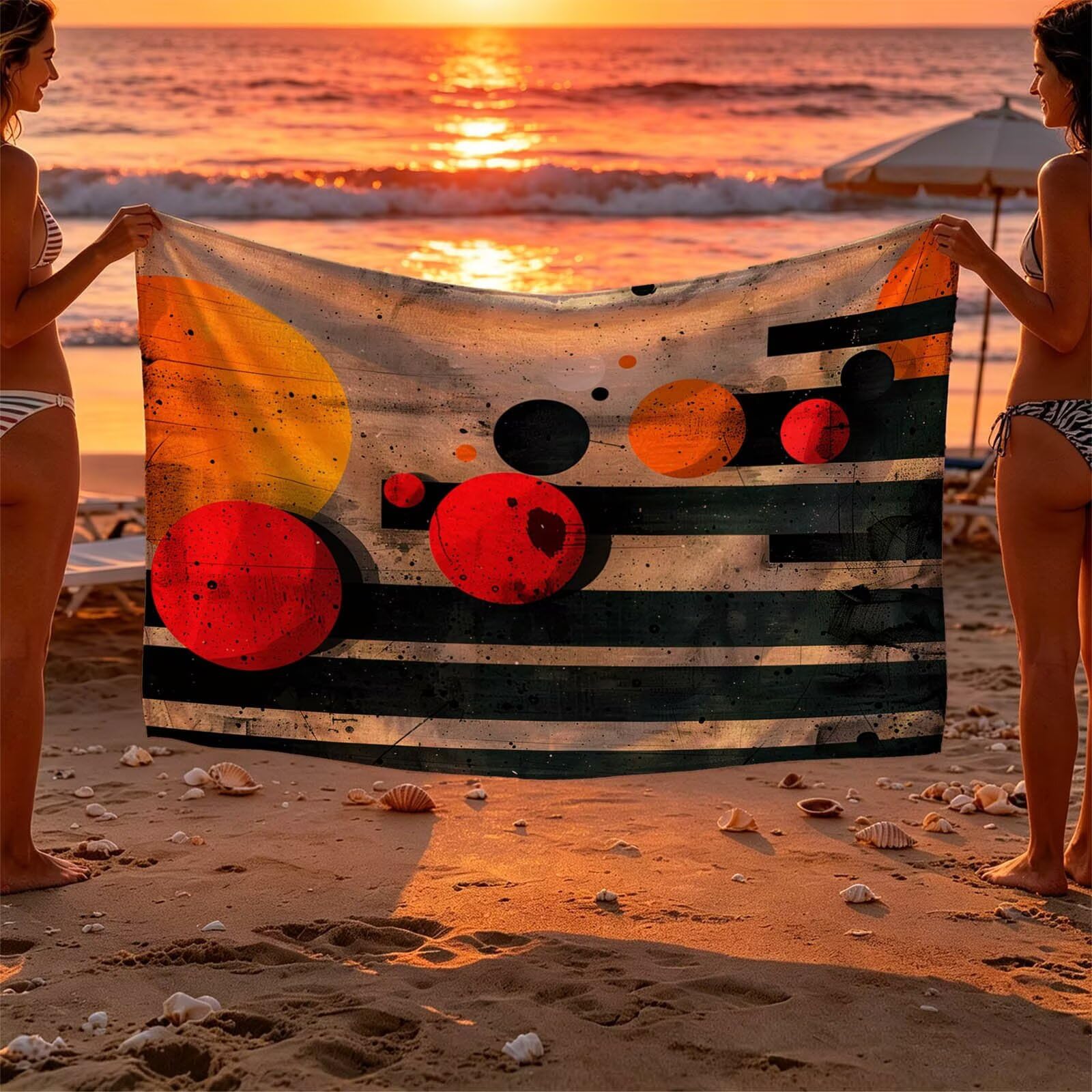 Toalla Playa Grande 220x160 Vacaciones Accesorios Viaje, Toalla Playa Simple Suave Cómodo Secado Rápido, Redondo Toallas Baño Grandes 160 x 220cm para Yoga Fitness Natación Sauna Baño Regalo XTLS-6060