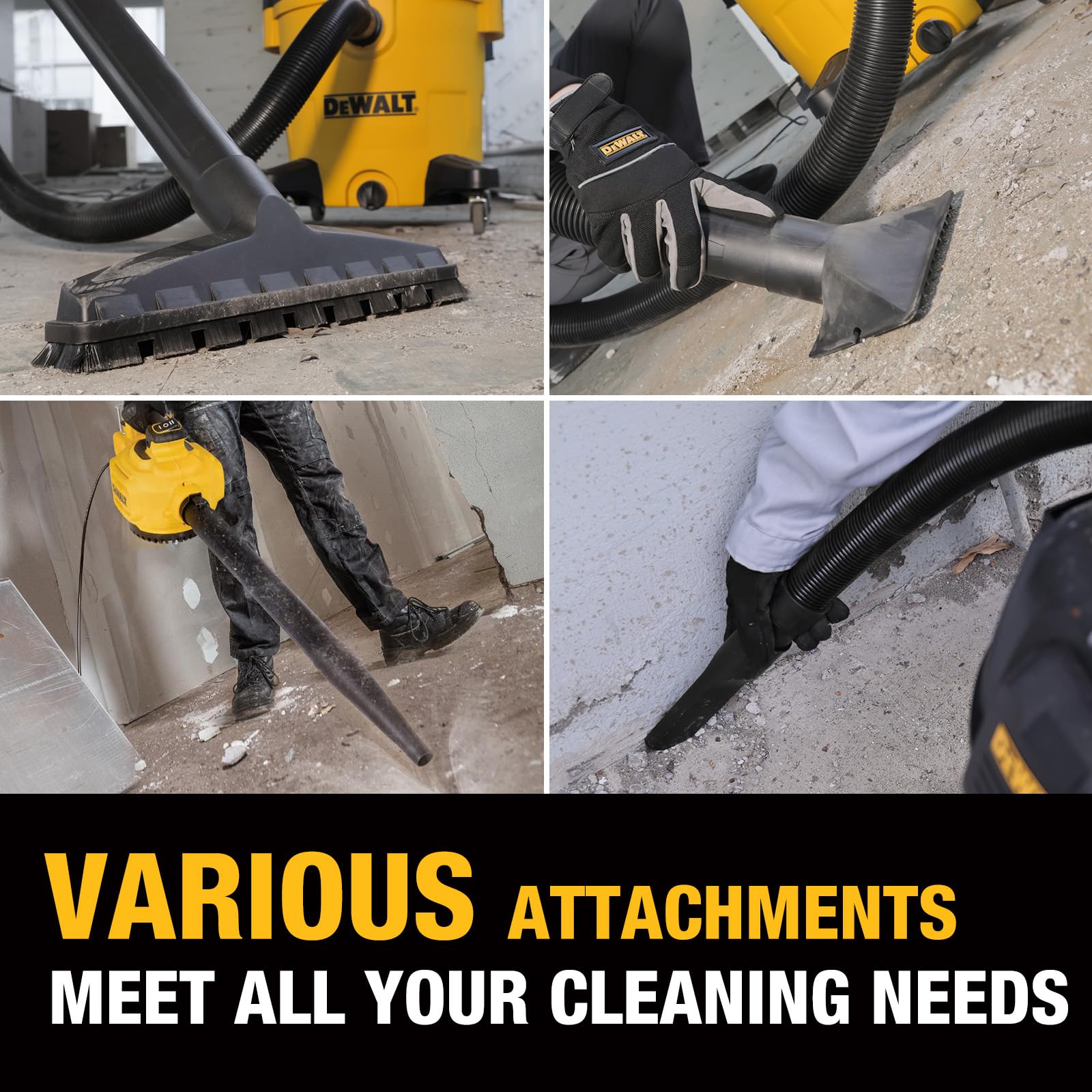 DEWALT Shop Aspiradora húmeda y seca con soplador de hojas desmontable, 3 en 1, aspiradora húmeda y seca resistente de 12 galones para el hogar, garaje, coche, taller, lugar de trabajo, cuidado del