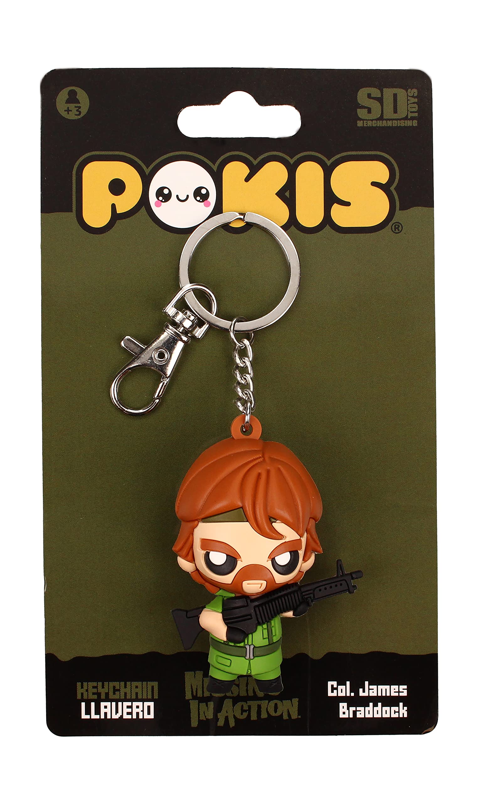 SD Toys Delta Force Llavero Cabezon Goma Pokis Tough Guy Mgm Blister, Multicolor (SDTMGM20323) , Color/modelo Surtido