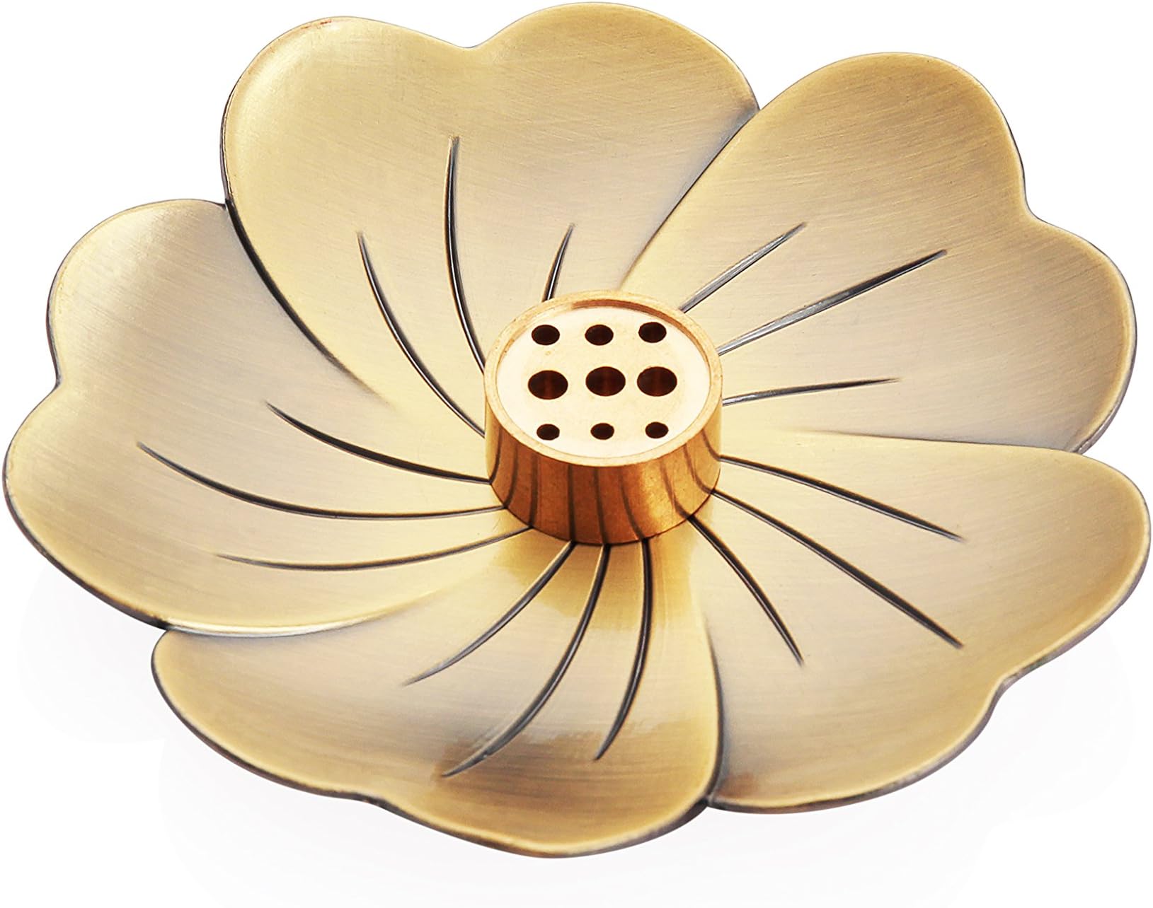 Stick Incense Burner Coil Incense Holder Nine Hole Type Design Brass