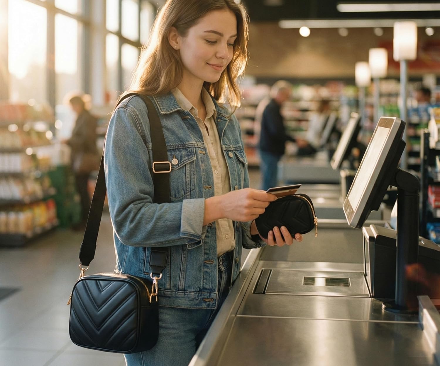 Small Quilted Crossbody Bags for Women Stylish Leather Purse Designer Handbag with Coin Pouch for Shopping, Dating, Traveling - Image 3