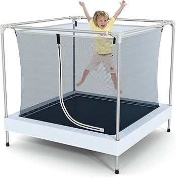 太陽のトランポリン Amazon | LUCKY BIG NINE キッズトランポリン ネット付き - 室内
