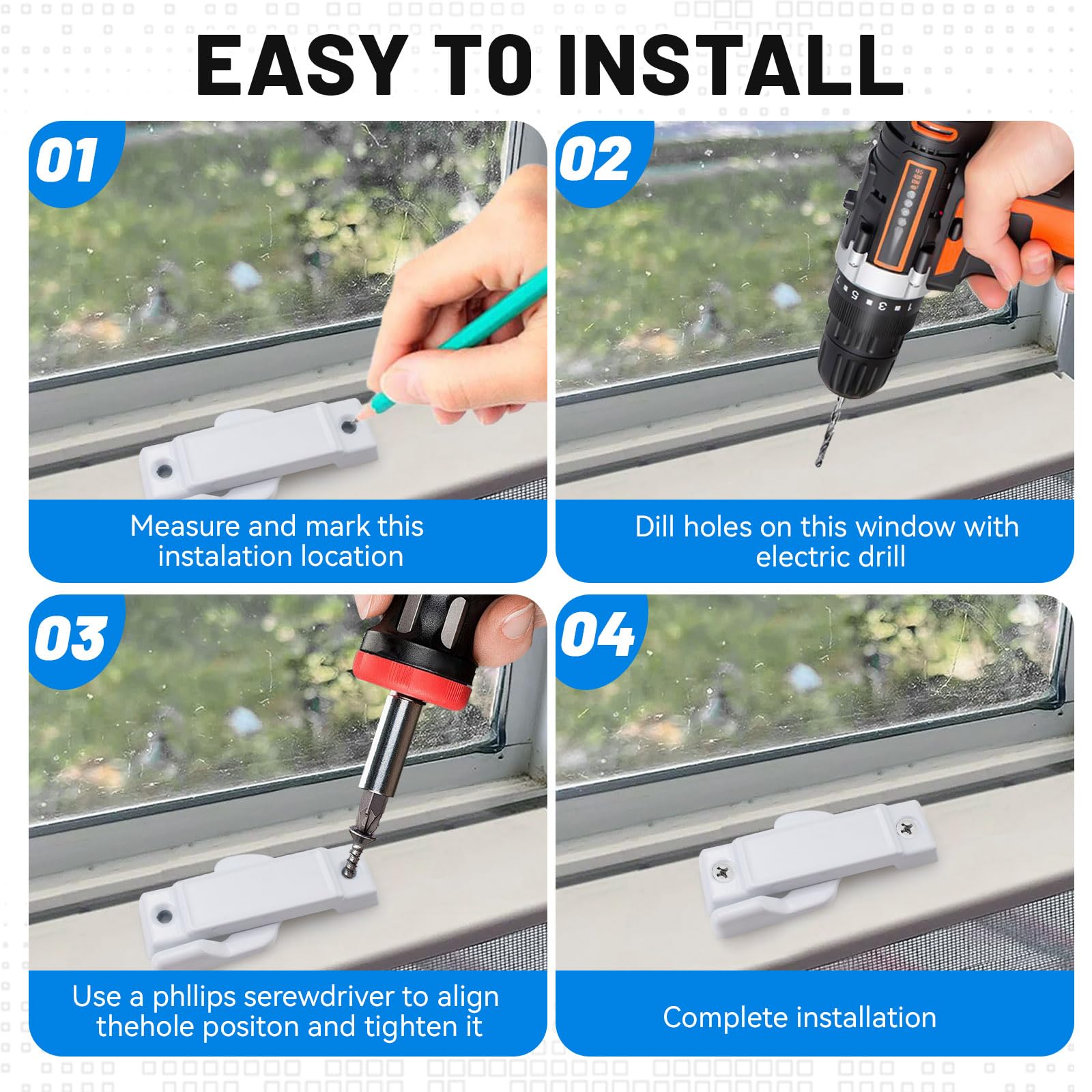 8PCS Window sash Locks - Image 4