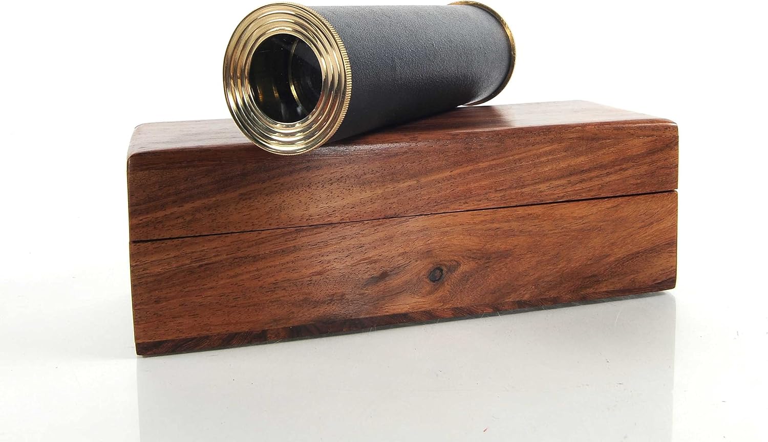 1.5" x 15" x 1.5" Handheld Telescope in Wood Box