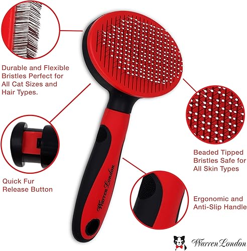 Miniatura 2 de Warren London Paquete de spray desenredante para gatos con cepillo de clavijas para cabello enmarañado Acondicionador sin enjuague para mascotas