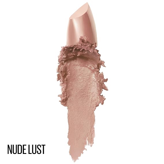 MAYBELLINE Color Sensational Lipstick Cream Hydrating Nude Lust Nude and Romantic Rose Pink, 1 Count Each