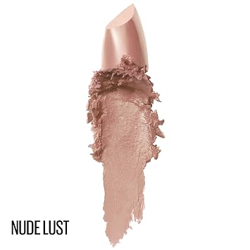 MAYBELLINE Color Sensational Lipstick Cream Hydrating Nude Lust Nude and Romantic Rose Pink, 1 Count Each