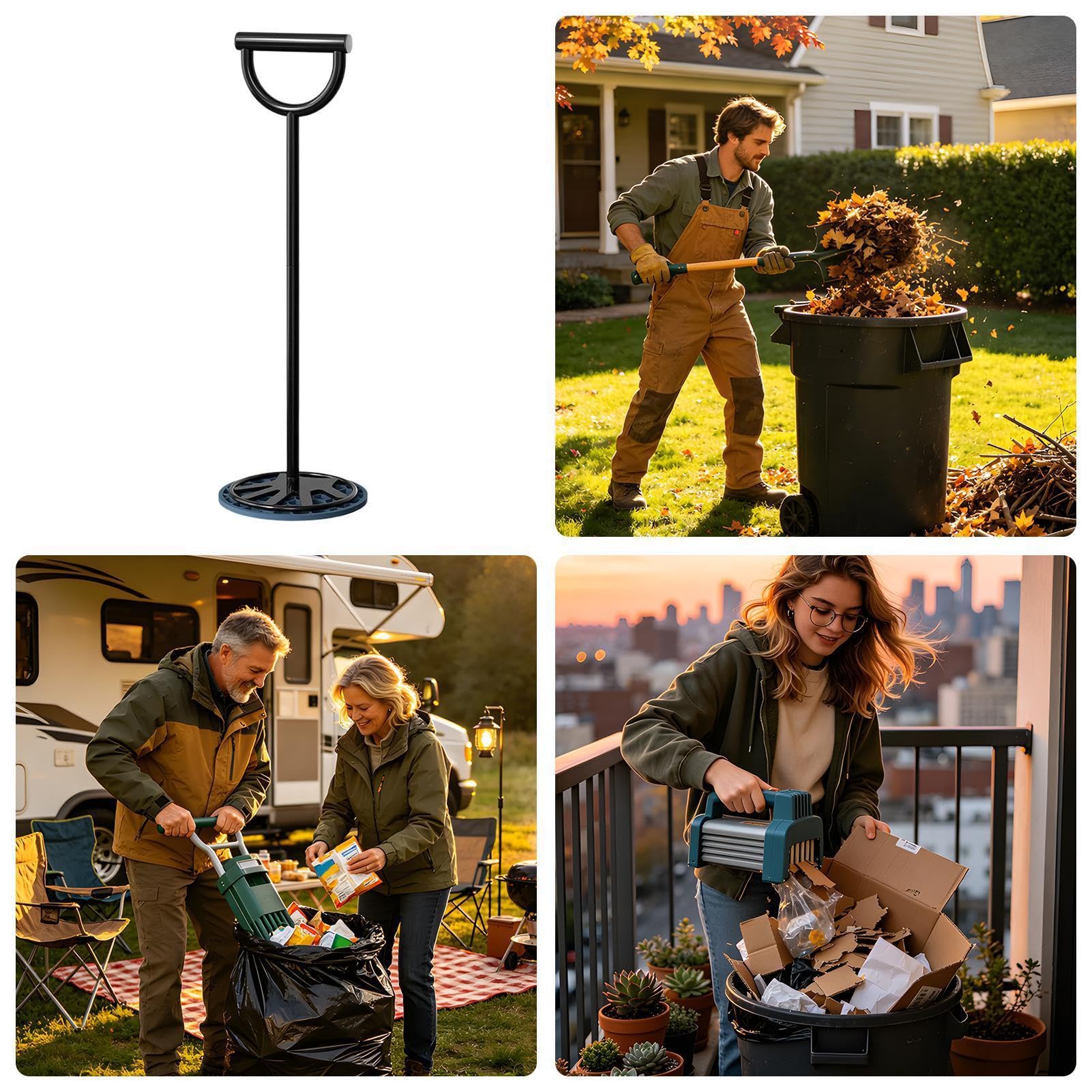 Generisch Prensadora manual de acero al carbono – Compactador de basura para ahorrar espacio para cocina y jardín – Trituradora de basura para reducir el volumen – Higiénico y resistente