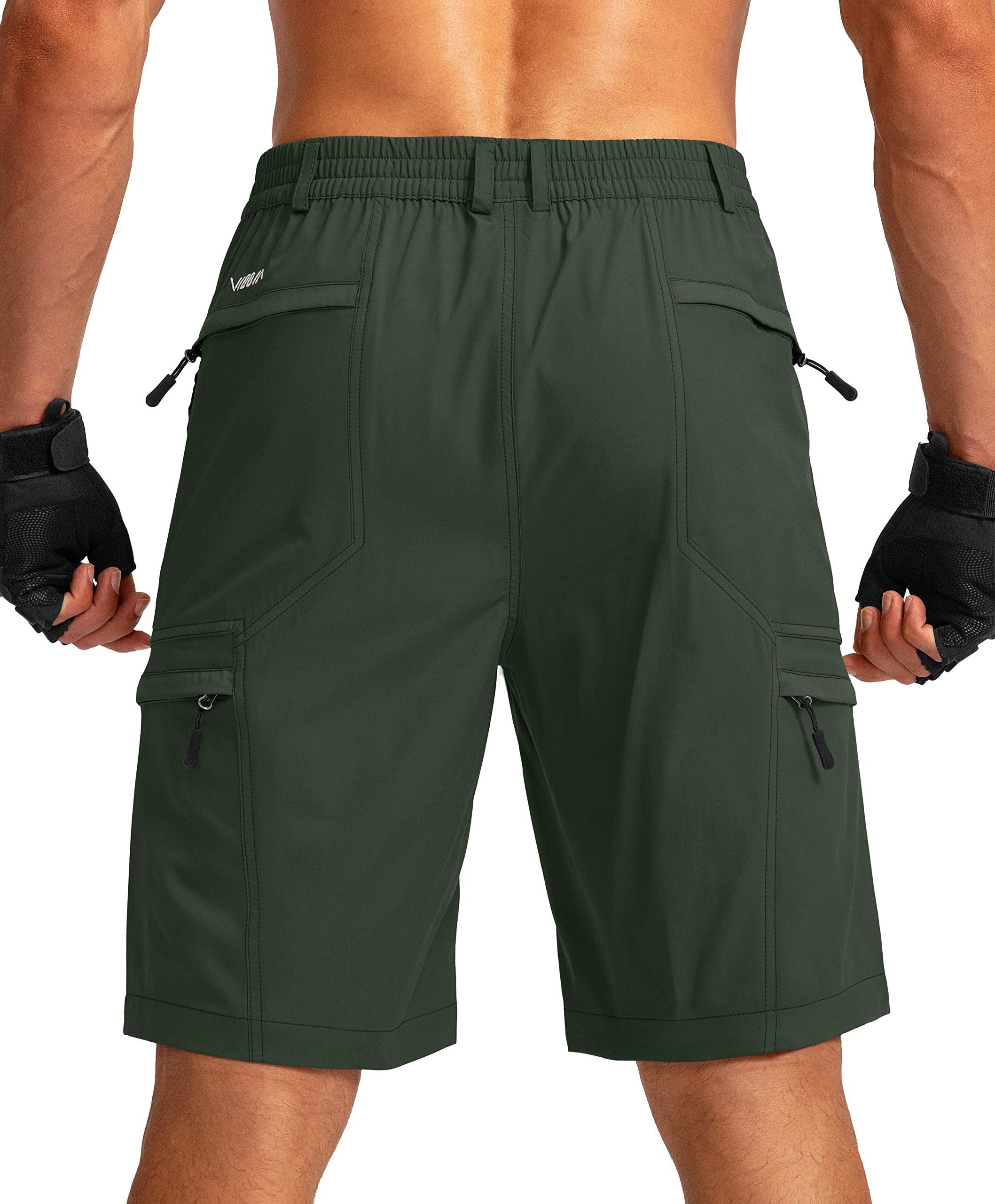 Viodia Men's Hiking Cargo Shorts with 6 Pockets Quick Dry Lightweight Stretch Shorts for Men Outdoor Fishing Golf Shorts