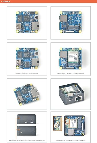 Miniatura 7 de NanoPi Zero2 Mini enrutador WiFi, computadora portátil GigE rápida, 1 GB2 GB LPDDR4X RAM Rockchip RK3528A SoC, decodificador 4K H265H264, puerto